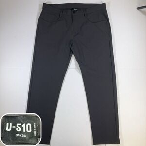 Under 510 U-510 Chino Tech Pants Mens 34x26 Dark Gray Tapered Stretch